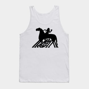 Odin on Sleipnir (black symbol) Tank Top